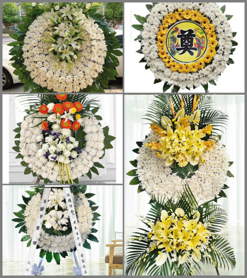 广东广州市花都区花山镇儒林村花圈速递